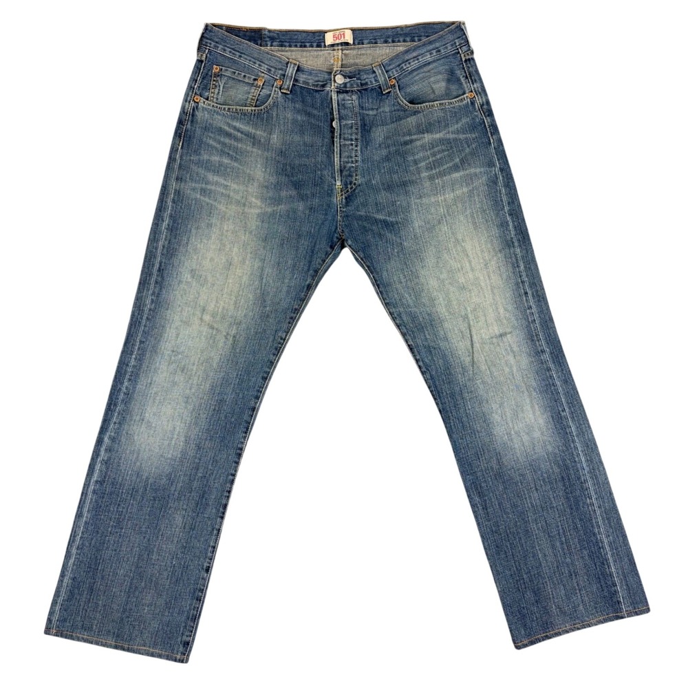 Levi's Jeans Mens 38 Blue 501 Original Straight Leg Button Fly Denim Pants